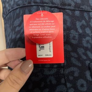 NWT SPANX Blue Animal Print Jean-ish Leggings